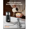 imageDREO 8in1 Milk Frother Upgraded Electric Stainless Steel Frother for Latte Art Microfoam and Coffee 9oz270ml Warm and Cold Foam Automatic Frothers LED Easy to CleanMidnight Black