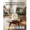 imageDREO Humidifiers for Bedroom Baby HM409S Ultra Quiet 28dB ampamp 3L Top Fill Cool Mist Humidifier for Nursery Smart Air humidifier for Plants Indoor 1500 RGB Night Light ampamp Sleep Routine TrainerWhite