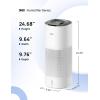 imageDREO Smart Evaporative Humidifier Large Room up to 1000ft 800mlh High Output Air Humidifiers for Bedroom 10L 50H Long Runtime with Precise Humidification for Plants Home Office White HHM774SWhite