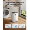 imageDreo 110Pint Smart Dehumidifier for Basement 4500 Ft for Large Room 2 Gallon Water Tank AutoComfortConstant Mode Dehumidifiers for Home Bedroom Bathroom with Drain Hose White 711SBlack