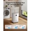 imageDreo 110Pint Smart Dehumidifier for Basement 4500 Ft for Large Room 2 Gallon Water Tank AutoComfortConstant Mode Dehumidifiers for Home Bedroom Bathroom with Drain Hose White 711SStarlight