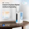 imageDreo 6L Humidifiers for Bedroom Smart Warm ampamp Cool Mist for Large Room 60Hr Quiet Runtime for Baby Plant Humidity Sensor Indicator Light 12H Timer GoogleAlexa HM713SBlue