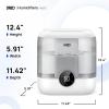 imageDreo 6L Top Fill Humidifiers for Bedroom 60H Runtime 28 dB Quiet Supersized Cool Mist Air Humidifiers for Large Room Baby Nursery Plant Indoor Night Light Easy to Clean Precise Humidity ControlGray