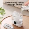 imageDreo 6L Top Fill Humidifiers for Bedroom 60H Runtime 28 dB Quiet Supersized Cool Mist Air Humidifiers for Large Room Baby Nursery Plant Indoor Night Light Easy to Clean Precise Humidity ControlWhite