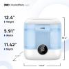imageDreo 6L Top Fill Humidifiers for Bedroom 60H Runtime 28 dB Quiet Supersized Cool Mist Air Humidifiers for Large Room Baby Nursery Plant Indoor Night Light Easy to Clean Precise Humidity ControlBlue