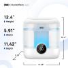 imageDreo 6L Top Fill Humidifiers for Bedroom 60H Runtime 28 dB Quiet Supersized Cool Mist Air Humidifiers for Large Room Baby Nursery Plant Indoor Night Light Easy to Clean Precise Humidity ControlWhite