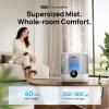 imageDreo 6L Top Fill Humidifiers for Bedroom 60H Runtime 28 dB Quiet Supersized Cool Mist Air Humidifiers for Large Room Baby Nursery Plant Indoor Night Light Easy to Clean Precise Humidity ControlGray