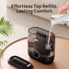 imageDreo 6L Top Fill Humidifiers for Bedroom 60H Runtime 28 dB Quiet Supersized Cool Mist Air Humidifiers for Large Room Baby Nursery Plant Indoor Night Light Easy to Clean Precise Humidity ControlBlack