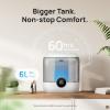 imageDreo 6L Top Fill Humidifiers for Bedroom 60H Runtime 28 dB Quiet Supersized Cool Mist Air Humidifiers for Large Room Baby Nursery Plant Indoor Night Light Easy to Clean Precise Humidity ControlGray