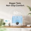 imageDreo 6L Top Fill Humidifiers for Bedroom 60H Runtime 28 dB Quiet Supersized Cool Mist Air Humidifiers for Large Room Baby Nursery Plant Indoor Night Light Easy to Clean Precise Humidity ControlBlue