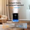 imageDreo 8L Smart Humidifier Large Room 600ft HM717S 80H Runtime Supersized Warm and Cool Mist Humidifiers for Bedroom Baby 28dB Quiet Air Humidifier for Plants Indoor Home Whole House SilverSilver
