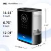 imageDreo 8L Smart Humidifier Large Room 600ft HM717S 80H Runtime Supersized Warm and Cool Mist Humidifiers for Bedroom Baby 28dB Quiet Air Humidifier for Plants Indoor Home Whole House SilverBlack