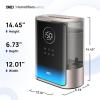 imageDreo 8L Smart Humidifier Large Room 600ft HM717S 80H Runtime Supersized Warm and Cool Mist Humidifiers for Bedroom Baby 28dB Quiet Air Humidifier for Plants Indoor Home Whole House SilverStarlight