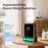 imageDreo 8L Smart Humidifier Large Room 600ft HM717S 80H Runtime Supersized Warm and Cool Mist Humidifiers for Bedroom Baby 28dB Quiet Air Humidifier for Plants Indoor Home Whole House SilverBlack