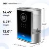 imageDreo 8L Smart Humidifier Large Room 600ft HM717S 80H Runtime Supersized Warm and Cool Mist Humidifiers for Bedroom Baby 28dB Quiet Air Humidifier for Plants Indoor Home Whole House SilverSilver