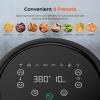 imageDreo Air Fryer  100 to 450 4 Quart Hot Oven Cooker with 50 Recipes 9 Cooking Functions on Easy Touch Screen Preheat Shake Reminder 9in1 Digital Airfryer Black 4L DRKAF002Black
