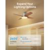 imageDreo Ceiling Fans with Lights 44 Low Profile Black Ceiling Fan with Remote Control for Bedroom 6Level Dimmable Lighting ampamp 5Color Tone 6 Speeds Reversible DC Motor Easy Installation TimerSilver
