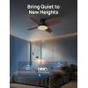 imageDreo Ceiling Fans with Lights 44 Low Profile Black Ceiling Fan with Remote Control for Bedroom 6Level Dimmable Lighting ampamp 5Color Tone 6 Speeds Reversible DC Motor Easy Installation TimerBlack