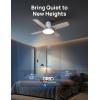 imageDreo Ceiling Fans with Lights 44 Low Profile Black Ceiling Fan with Remote Control for Bedroom 6Level Dimmable Lighting ampamp 5Color Tone 6 Speeds Reversible DC Motor Easy Installation TimerWhite