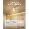 imageDreo Ceiling Fans with Lights 44 Low Profile Black Ceiling Fan with Remote Control for Bedroom 6Level Dimmable Lighting ampamp 5Color Tone 6 Speeds Reversible DC Motor Easy Installation TimerWhite