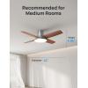 imageDreo Ceiling Fans with Lights 44 Low Profile Black Ceiling Fan with Remote Control for Bedroom 6Level Dimmable Lighting ampamp 5Color Tone 6 Speeds Reversible DC Motor Easy Installation TimerBlack