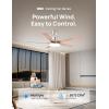 imageDreo Ceiling Fans with Lights 52 Inch 6 Speeds 5 Color Tones Dimmable LED Quiet Reversible DC Motor Remote 8H Timer Black Ceiling Fan for Bedroom Living Room Easy to InstallSilver