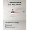 imageDreo Ceiling Fans with Lights 52 Inch 6 Speeds 5 Color Tones Dimmable LED Quiet Reversible DC Motor Remote 8H Timer Black Ceiling Fan for Bedroom Living Room Easy to InstallSilver