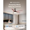 imageDreo Ceiling Fans with Lights 52 Inch 6 Speeds 5 Color Tones Dimmable LED Quiet Reversible DC Motor Remote 8H Timer Black Ceiling Fan for Bedroom Living Room Easy to InstallBlack