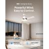 imageDreo Ceiling Fans with Lights 52 Inch 6 Speeds 5 Color Tones Dimmable LED Quiet Reversible DC Motor Remote 8H Timer Black Ceiling Fan for Bedroom Living Room Easy to InstallWhite