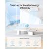 imageDreo Fan for Bedroom 12 Inches 70ft Powerful Airflow 28db Quiet Table Air Circulator Fans for Whole Room 120 Adjustable Tilt 3 Speeds Desktop Fan for Home Office KitchenWhite