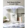 imageDreo Fan for Bedroom 120 Oscillating Standing Fans Quiet Floor Fan with DC Motor 100ft Pedestal Fans for Room 9 Speeds 4 modes 20dB 120 Manual Vertical 3742quot Adjustable Height 9H TimerWhite