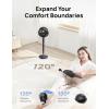 imageDreo Fan for Bedroom 120 Oscillating Standing Fans Quiet Floor Fan with DC Motor 100ft Pedestal Fans for Room 9 Speeds 4 modes 20dB 120 Manual Vertical 3742quot Adjustable Height 9H TimerGrey
