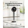imageDreo Fan for Bedroom 120 Oscillating Standing Fans Quiet Floor Fan with DC Motor 100ft Pedestal Fans for Room 9 Speeds 4 modes 20dB 120 Manual Vertical 3742quot Adjustable Height 9H TimerBlack