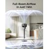 imageDreo Fan for Bedroom 120 Oscillating Standing Fans Quiet Floor Fan with DC Motor 100ft Pedestal Fans for Room 9 Speeds 4 modes 20dB 120 Manual Vertical 3742quot Adjustable Height 9H TimerGrey
