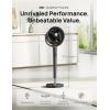 imageDreo Fan for Bedroom 120 Oscillating Standing Fans Quiet Floor Fan with DC Motor 100ft Pedestal Fans for Room 9 Speeds 4 modes 20dB 120 Manual Vertical 3742quot Adjustable Height 9H TimerGrey