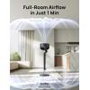 imageDreo Fan for Bedroom 120 Oscillating Standing Fans Quiet Floor Fan with DC Motor 100ft Pedestal Fans for Room 9 Speeds 4 modes 20dB 120 Manual Vertical 3742quot Adjustable Height 9H TimerBlack