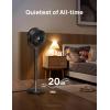 imageDreo Fan for Bedroom 120 Oscillating Standing Fans Quiet Floor Fan with DC Motor 100ft Pedestal Fans for Room 9 Speeds 4 modes 20dB 120 Manual Vertical 3742quot Adjustable Height 9H TimerBlack and Grey