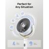 imageDreo Fan for Bedroom 120 Oscillating Standing Fans Quiet Floor Fan with DC Motor 100ft Pedestal Fans for Room 9 Speeds 4 modes 20dB 120 Manual Vertical 3742quot Adjustable Height 9H TimerWhite