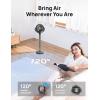 imageDreo Fan for Bedroom 120 Oscillating Standing Fans Quiet Floor Fan with DC Motor 100ft Pedestal Fans for Room 9 Speeds 4 modes 20dB 120 Manual Vertical 3742quot Adjustable Height 9H TimerBlack and Grey