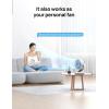 imageDreo Fan for Bedroom 13Inch Oscillating Table Air Circulator Fan for Whole Room 120 Tilt Adjustment 28dB UltraQuiet 70ft Powerful Airflow 4 Speeds Desk Fans with Remote for Home OfficeWhite