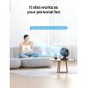 imageDreo Fan for Bedroom 13Inch Oscillating Table Air Circulator Fan for Whole Room 120 Tilt Adjustment 28dB UltraQuiet 70ft Powerful Airflow 4 Speeds Desk Fans with Remote for Home OfficeBlack