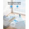 imageDreo Fan for Bedroom 13Inch Oscillating Table Air Circulator Fan for Whole Room 120 Tilt Adjustment 28dB UltraQuiet 70ft Powerful Airflow 4 Speeds Desk Fans with Remote for Home OfficeWhite