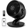 imageDreo Fan for Bedroom 13Inch Oscillating Table Air Circulator Fan for Whole Room 120 Tilt Adjustment 28dB UltraQuiet 70ft Powerful Airflow 4 Speeds Desk Fans with Remote for Home OfficeBlack