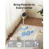 imageDreo Fan for Bedroom 80 Oscillating Standing Fan 25dB Quiet 80ft Pedestal Fans for Home Office 90 Manual Vertical 3 Speeds Remote 3441quot Adjustable Height Air CirculatorWhite