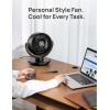 imageDreo Fan for Bedroom Desk Air Circulator Fans with Remote 11 Inch Table Fan for Whole Room 60ft Powerful Airflow 120 Vertical Manual and 90 Oscillating 4 Speeds 8H Timer 28dB Quiet HomeBlack