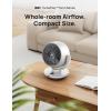 imageDreo Fan for Bedroom Desk Air Circulator Fans with Remote 11 Inch Table Fan for Whole Room 60ft Powerful Airflow 120 Vertical Manual and 90 Oscillating 4 Speeds 8H Timer 28dB Quiet HomeWhite