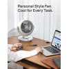 imageDreo Fan for Bedroom Desk Air Circulator Fans with Remote 11 Inch Table Fan for Whole Room 60ft Powerful Airflow 120 Vertical Manual and 90 Oscillating 4 Speeds 8H Timer 28dB Quiet HomePury White