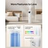 imageDreo HM735S 11L Smart Humidifier Large Room 700 ft 100H Cool Mist Air Humidifiers for Bedroom TopFill SelfCleaning Tank 26dB Auto Mode Aroma Box RGB Light Remote ampamp APP Control Baby WhiteBlue