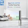 imageDreo MC710S Air Purifier Tower Fan 45quot 2in1 Smart Fan for Bedroom 27fts Velocity 120Oscillation 24H Timer Bladeless Fans for Home 25dB Low Noise Standing Fan Works with Alexa Silver BlueSilver Orange