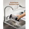 imageDreo Milk Frother 8in1 Electric Frother for Latte Art Coffee 9oz270ml Warm and Cold Foam Automatic Frothers for Dairy and NonDairy Milk LED Easy to Clean BaristaMaker AirGray